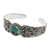 Sterling silver cuff bracelet, 'Earth Vignette' - Sterling silver cuff bracelet (image 2b) thumbail