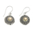 Gold accent flower earrings, 'Golden Sunflowers' - Artisan Crafted Gold Accent and Silver Earrings thumbail