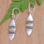 Gold accent dangle earrings, 'Golden Bali Surfboards' - Hand Made Sterling Silver and 18k Gold Earrings thumbail