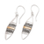 Gold accent dangle earrings, 'Golden Bali Surfboards' - Hand Made Sterling Silver and 18k Gold Earrings (image 2c) thumbail