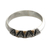 Gold accent band ring, 'Golden Garden' - Modern Silver and Gold Overlay Ring (image 2b) thumbail
