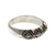Gold accent band ring, 'Golden Garden' - Modern Silver and Gold Overlay Ring (image 2c) thumbail