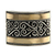 Gold accented sterling silver band ring, 'Celuk Gates' - Sterling Silver and 18k Gold Plated Ring (image 2b) thumbail