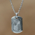 Men's sterling silver pendant necklace, 'Ancient Fortress' - Men's Hand Made Sterling Silver Pendant Necklace (image 2) thumbail
