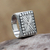 Men's sterling silver signet ring, 'Ancient Fortress' - Men's Handcrafted Sterling Silver Signet Ring thumbail