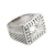 Men's sterling silver signet ring, 'Ancient Fortress' - Men's Handcrafted Sterling Silver Signet Ring (image 2a) thumbail