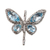 Blue topaz pendant, 'Butterfly of Hope' - Sterling Silver and Blue Topaz Pendant from Indonesia thumbail
