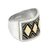 Gold accent band ring, 'Tribal Rhythms' - Hand Made 18k Gold Accent Band Ring (image 2b) thumbail