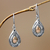 Gold plated dangle earrings, 'April Sun' - Gold Plated and Sterling Silver Dangle Earrings (image 2) thumbail