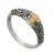 Gold accent cocktail ring, 'Balinese Twilight' - Sterling Silver and Gold Accent Ring (image 2b) thumbail
