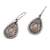 Gold accent dangle earrings, 'Dewdrop Leaves' - Sterling Silver and 18k Gold Plated Earrings (image 2c) thumbail