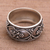 Sterling silver band ring, 'When Hearts Meet' - Handmade Sterling Silver Band Ring from Indonesia (image 2) thumbail