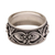 Sterling silver band ring, 'When Hearts Meet' - Handmade Sterling Silver Band Ring from Indonesia thumbail