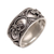 Sterling silver band ring, 'When Hearts Meet' - Handmade Sterling Silver Band Ring from Indonesia (image 2d) thumbail