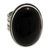 Onyx cocktail ring, 'Oracle' - Handmade Indonesian Onyx and Silver Cocktail Ring (image 2b) thumbail