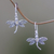 Citrine dangle earrings, 'Enchanted Dragonfly' - Sterling Silver Citrine Dangle Earrings (image 2c) thumbail