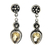 Citrine dangle earrings, 'Balinese Jackfruit' - Sterling Silver and Citrine Dangle Earrings thumbail
