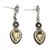 Citrine dangle earrings, 'Balinese Jackfruit' - Sterling Silver and Citrine Dangle Earrings (image 2b) thumbail