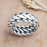 Featured review for Mens sterling silver ring, Sanca Kembang Python