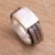 Men's sterling silver ring, 'Gallant Dragon' - Men's Sterling Silver Band Ring (image 2b) thumbail