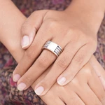 Men's sterling silver ring, 'Valiant' - Men's Unique Sterling Silver Band Ring