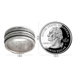 Men's sterling silver ring, 'Valiant' - Men's Unique Sterling Silver Band Ring