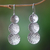 Sterling silver dangle earrings, 'Three Moons' - Sterling silver dangle earrings thumbail