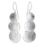 Sterling silver dangle earrings, 'Three Moons' - Sterling silver dangle earrings (image 2a) thumbail