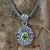 Peridot pendant necklace, 'Verdant Beauty' - Handcrafted Sterling Silver and Peridot Necklace thumbail