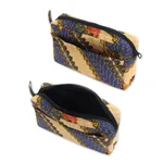 Cotton batik travel set, 'Jogjakarta Legacy' (set of 3) - Handmade Batik Cotton Cosmetic Travel Bags (Set of 3)
