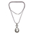 Cultured pearl pendant necklace, 'Infinite White' - Bridal Pearl and Sterling Silver Pendant Necklace thumbail