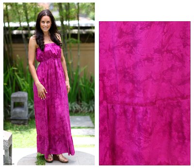 Batik sundress, 'Vibrant Ubud' - Batik sundress