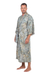 Men's cotton batik robe, 'Bull Snake' - Men's Hand Made Batik Robe (image 2d) thumbail
