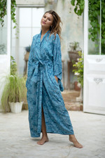 Batik robe, 'Garden of Illusion' - Women's Batik Patterned Robe