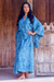 Batik robe, 'Garden of Illusion' - Women's Batik Patterned Robe thumbail