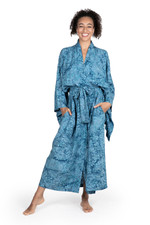 Batik robe, 'Garden of Illusion' - Women's Batik Patterned Robe