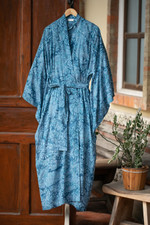 Batik robe, 'Garden of Illusion' - Women's Batik Patterned Robe