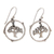 Sterling silver dangle earrings, 'Taru Menyan' - Handmade Sterling Silver Tree Earrings (image 2a) thumbail