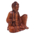 Wood sculpture, 'Buddha's Lesson' - Suar Wood Sculpture (image 2b) thumbail