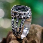 Sterling Silver and Prasiolite Ring, 'Verdant Haven'