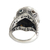 Onyx and peridot domed ring, 'Night Temple' - Handcrafted Sterling Silver and Onyx Cocktail Ring (image 2c) thumbail
