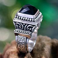 Featured review for Onyx cocktail ring, Midnight Temple