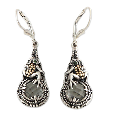 Prasiolite and Sterling Silver Dangle Earrings