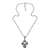 Cultured pearl cross necklace, 'Purity of Spirit' - Sterling Silver and Pearl Cross Necklace (image 2a) thumbail