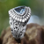 Blue topaz cocktail ring, 'Sea Goddess' - Blue Topaz and Silver Cocktail Ring thumbail