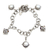 Cultured pearl charm bracelet, 'Moon Echo' - Handcrafted Sterling Silver and Pearl Charm Bracelet (image 2a) thumbail