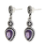 Amethyst dangle earrings, 'Balinese Jackfruit' - Sterling Silver and Amethyst Dangle Earrings (image 2b) thumbail