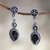 Smoky quartz dangle earrings, 'Balinese Jackfruit' - Unique Sterling Silver and Smoky Quartz Earrings (image 2) thumbail