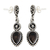 Smoky quartz dangle earrings, 'Balinese Jackfruit' - Unique Sterling Silver and Smoky Quartz Earrings (image 2b) thumbail