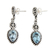 Blue topaz dangle earrings, 'Balinese Jackfruit' - Blue Topaz and Sterling Silver Dangle Earrings (image 2b) thumbail
